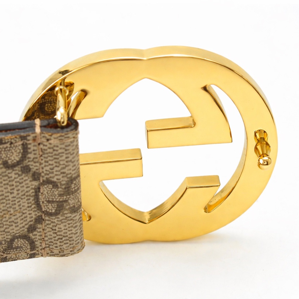 Gucci Supreme belt with Gold GG Buckle sz 85 (34) - Picture 3 of 4